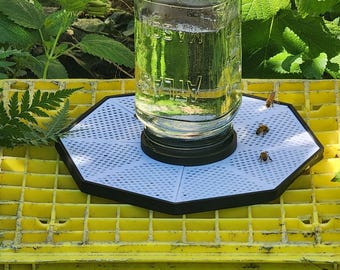 Alimentador de azúcar para abejas - Base de alimentador para tarro de cristal impresa en 3D