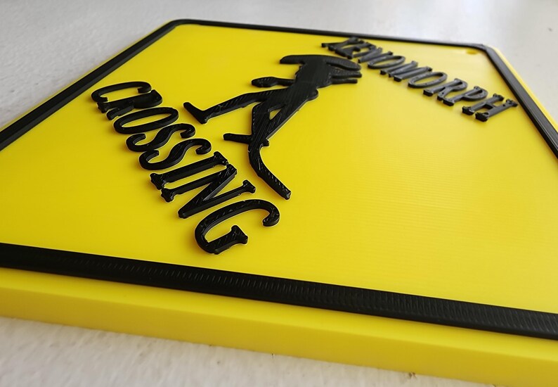 3D Printed Xenomorph Crossing Sign | Alien Warning Sign | Sci-fi Horror ...