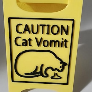Cartello "Vomito di gatto" - Nuova versione più piccola