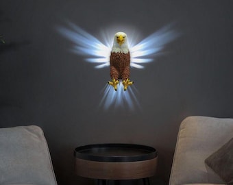 Realistic Eagle Wall Light – 3D Printed Majestic Bird LED Night Lamp