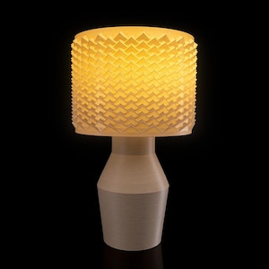 Modern Minimalist Table Lamp Set: 3D Printed Resin Bedside Lamps