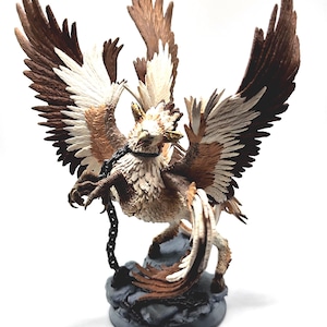 Hand-Painted Griffin Statue: 3D Printed Resin Mythical Beast Decor