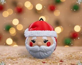 Weihnachtsmann Ornament - Set mit 5 wunderlichen 3D-gedruckten Weihnachtsdekorationen
