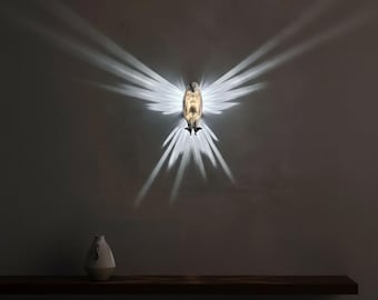 Bald Eagle Wall Lamp – 3D Printed LED Night Light and Wildlife Decor