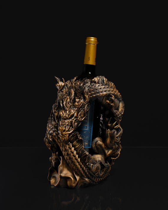 Chinese Dragon Wine Holder – High Detail Resin 3D Print, Hand