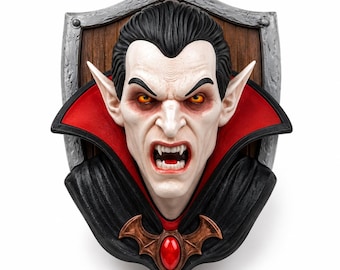 Head Count – Vampire Trophy Decor – Gothic Horror Collectible Bust