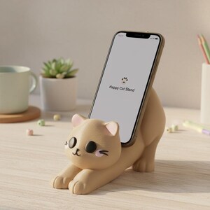 Supporto per telefono e gamepad Cat – Supporto regolabile stampato in 3D e organizer da scrivania