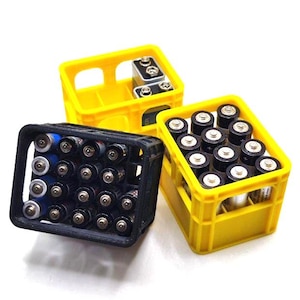 3D Printed Battery Organizer – AAA, AA, 9V Stackable Storage Box