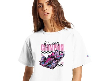 Camiseta corta inspirada en los deportes de motor de Fórmula 1 para mujer