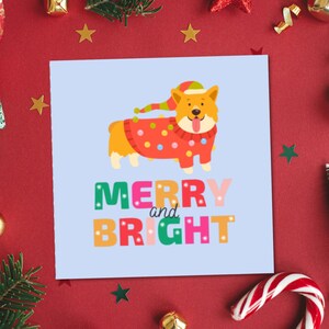 Pak met 10 vrolijke en heldere Corgi-kerstkaarten | Leuke vakantiegroet