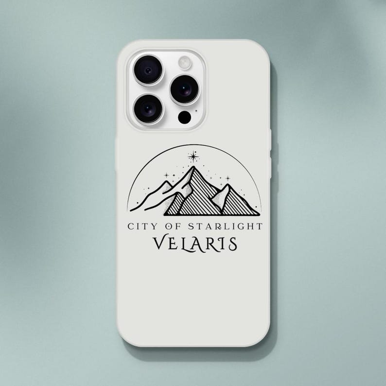 Velaris ACOTAR-inspirerat flexibelt telefonskal | Transparent, flexibelt och hållbart skydd iPhone 16 Pro