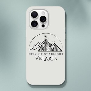 Velaris ACOTAR-inspirerat flexibelt telefonskal | Transparent, flexibelt och hållbart skydd iPhone 16 Pro Max