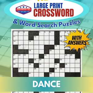 Dance Crossword Puzzle Book | Large Print | Dance Styles & History