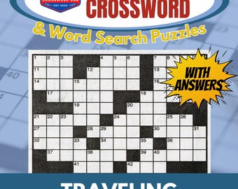 Travel Crossword Puzzle Book | 1200+ Words | Large Print | World Landmarks & Geography