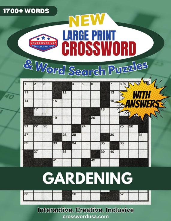 Gardening Crosswords & Puzzles. Grow Your Mind With Fun, Large-print  Challenges  Perfect for All Levels! Unlock Your Garden Knowledge! - Etsy