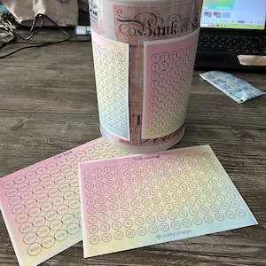 extra Großer Spardose und & 4 A5 Sparsticker
