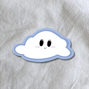 Autocollant en vinyle mat nuage waterproof - Sticker nuage mignon - Sticker décoratif - Papeterie - Kawaii - Sticker résistant à l'eau
