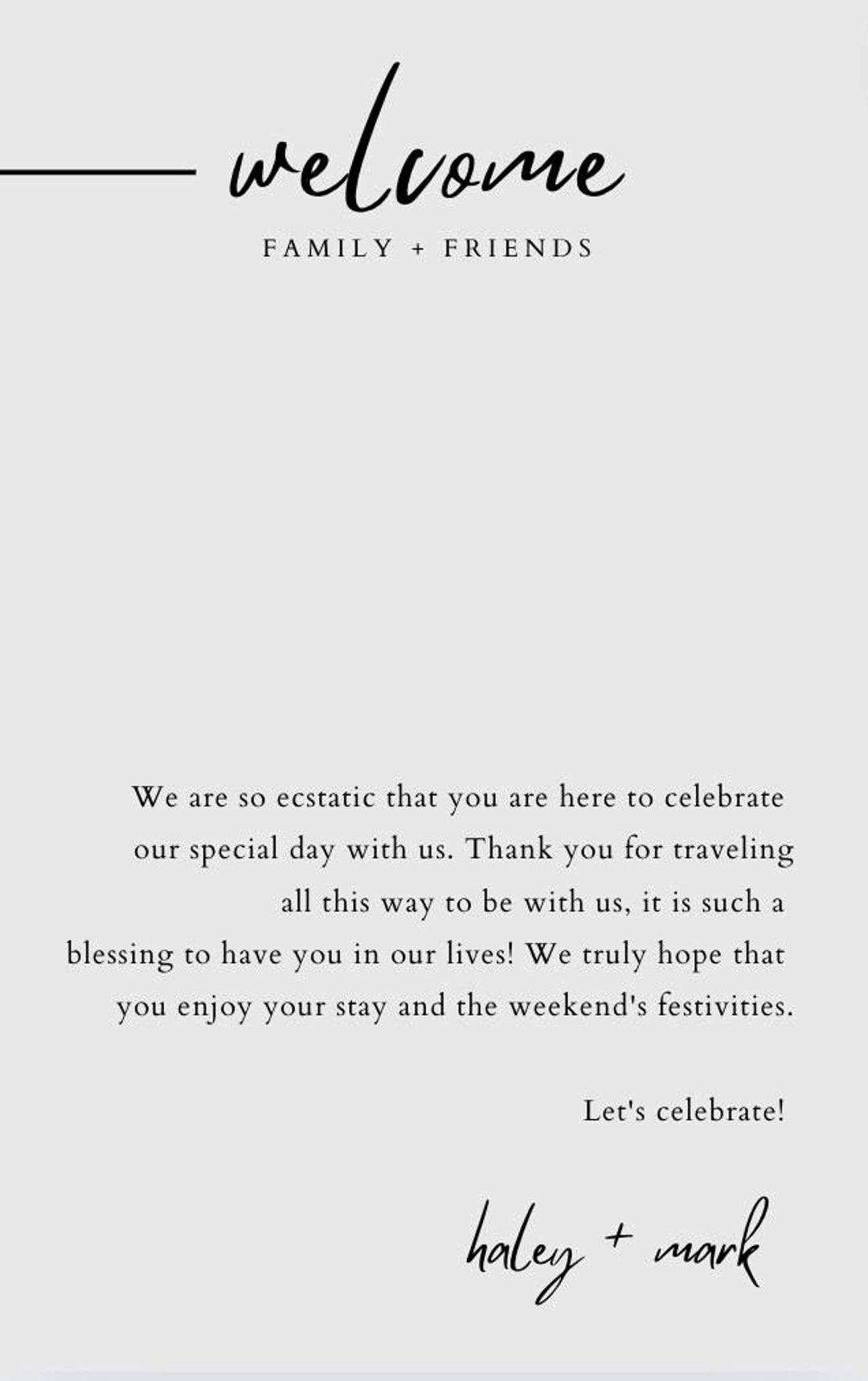 Wedding Guest Itinerary Template (version 1) Etsy