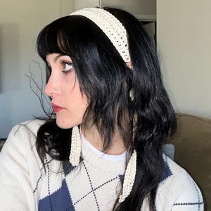 Handmade Crochet Tie Headband
