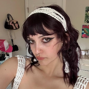 Handmade Mesh Crochet Headband