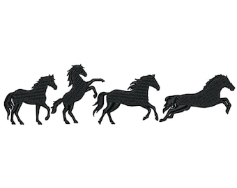Horse Embroidery Design 6 Sizes, Farmhouse Country Embroidery Running Horse Embroidery Design One Color, Gift for Her, Instant Download ZIP