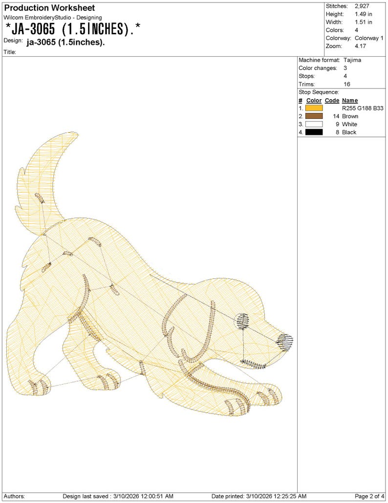 Four Golden Retriever Embroidery pes dst exp jef Dog Machine Embroidery Design, Puppy Poses Lineup Download, Animal Lover Gift Border Runner image 17