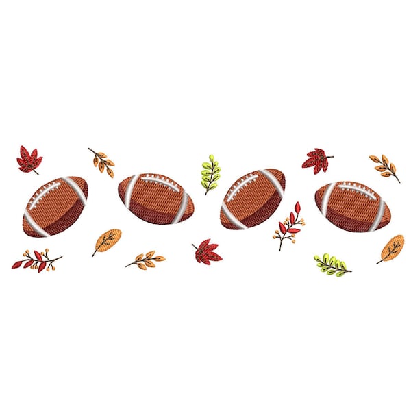Football Season Fall Cozy Machine Embroidery Design, Sports Lover Embroidery, Fall Leaves Autumn Embroidery pes dst exp hus jef sew vp3 xxx