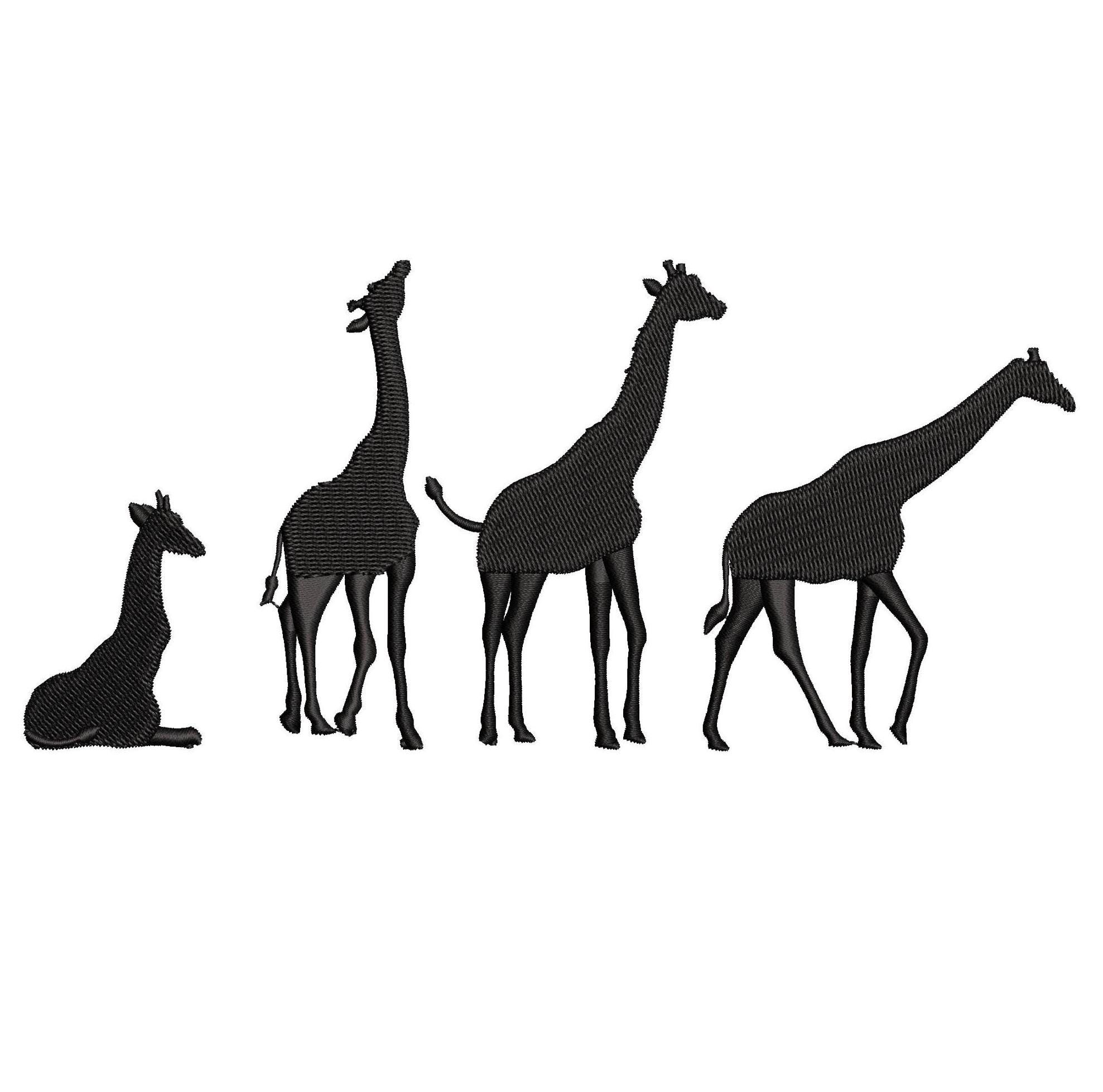 Giraffe Embroidery Design Pes Dst Exp Hus Inb Jef Sew Vp3