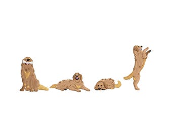Golden Retriever Embroidery Design, Pet Lover Instant Digital Download, Labrador Lineup Machine Embroidery, Retriever Jumping Sitting Bone