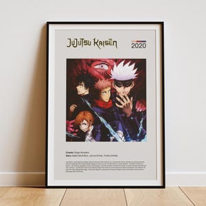 Jujutsu Kaisen Anime Wall Poster, Anime Room Decor, Japanese Manga Art, Satoru Gojo, Yuji Itadori Digital Instant Download