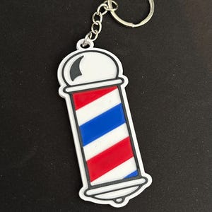 Llavero NFC de poste de barbería: llavero de salón personalizado