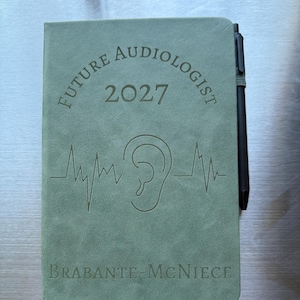 Personalized Faux Leather Hardcover Journal - 6x8 inches - 160 Blank Pages - Custom Laser Engraving