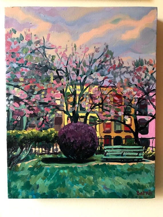Clinton Community Garden Spring 2019 Original Oil On Canvas Etsy