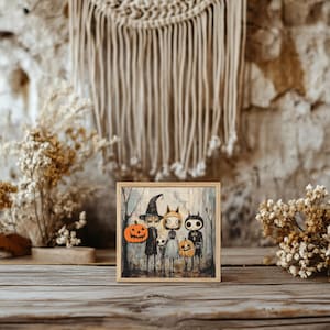 Halloween Familie Kreuzstich Muster - Digitales PDF
