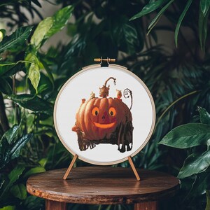 Pumpkin Cross Stitch Pattern - Halloween-Themed Cute Pumpkin Design PDF - Digital Download for DIY Decor&quot;
