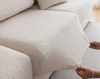 Funda de sofá lavable, antideslizante, apta para mascotas, elástica y duradera.