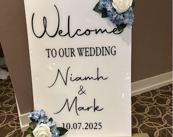 Welcome To Our Love Story Acrylic Sign | Acrylic Welcome Signs | Custom Wedding Signs | Unique Ceremony Decor for your Big Day