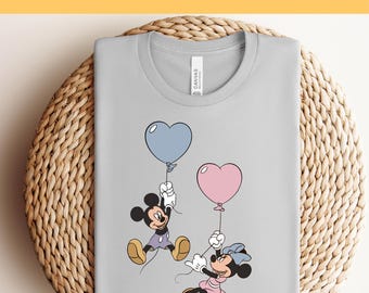 Mickey Minnie Balloon DTF Transfer, Cute Retro Disney Style Ready to Press DTF Print, High Quality Direct to Film Design, Disney Trip Dtf