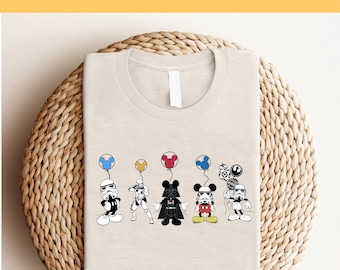 Disney Star Wars Mickey DTF, Musse Pigg DTF-överföring, Star Wars DTF, Disney Star Wars-tröja, Star Wars Mickey-tröja, Disney-överföring