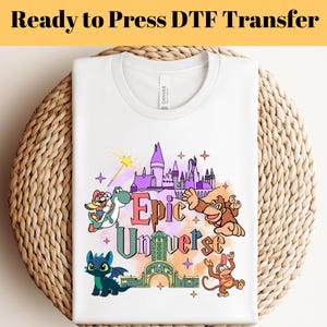 Retro Epic Universe DTF Transfer, Family Universe Park Trip DTF, Vintage Walt Disney Wolrd Tee, Orlando Park Epic Universe Dtf