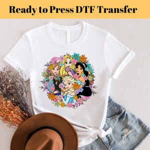 Disney Princesses Ready to Press DTF, Disney Transfer Print, Heat Press DTF Transfer, Disney Ready to Press DTF, Disney Princesses Print