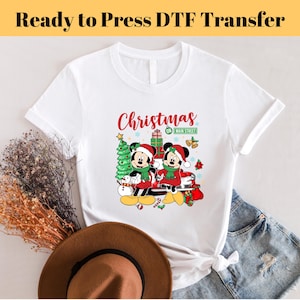 Christmas On Main Street Dtf, Mickey And Minnie Christmas Dtf, Merry Christmas Dtf, Christmas Mouse Dtf, 2024 Christmas Ready to Press