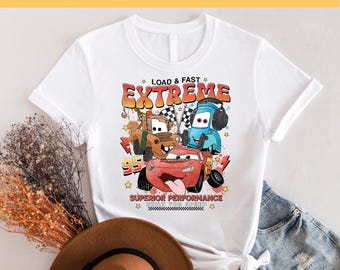Disney Cars Load And Fast Extreme DTF, Trasferimenti DTF Cars Friends, Disney Ready To Press, Trasferimento termico del film Cars, Trasferimento Disney Pixar