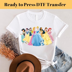 Disney Princesses Ready to Press DTF, Disney Transfer Print, Heat Press DTF Transfer, Disney Ready to Press DTF, Disney Princesses Print