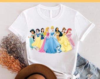 Princesas de Disney listas para presionar DTF, Impresión de transferencia de Disney, Transferencia DTF de prensa de calor, Disney listo para presionar DTF, Impresión de princesas de Disney