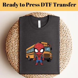 Spiderman Back to School DTF Transfer: Ready To Press, Super Hero Design