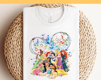 Disney Princesses Castle DTF, Ready to Press, Disney Transfer, Heat Press DTF Transfer, Disney Ready to Press DTF, Disney Princesses Shirts
