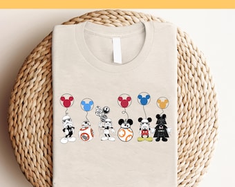 Disney Star Wars Mickey DTF, Musse Pigg dtf-överföring, Star Wars DTF, Disney Star Wars-skjorta, Disney Dtf-överföring, tryckklar DTF