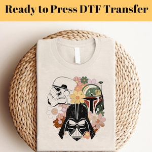 Star Wars Floral DTF, Star Wars DTF, Galaxy&#39;s Edge Dtf, Ready to Press, Disney World Shirt, Star Wars Dtf Transfer, Disney Dtf Transfer