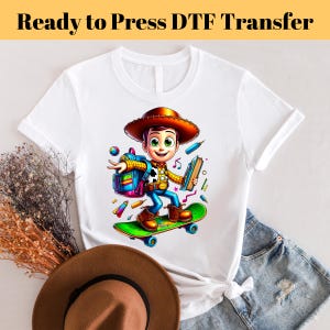 Woody Back to school Dtf, Ready To Press Transfers - Shipped Direct To Film,Back to school, School doodles, teacher dtf,gift,Toy story dtf